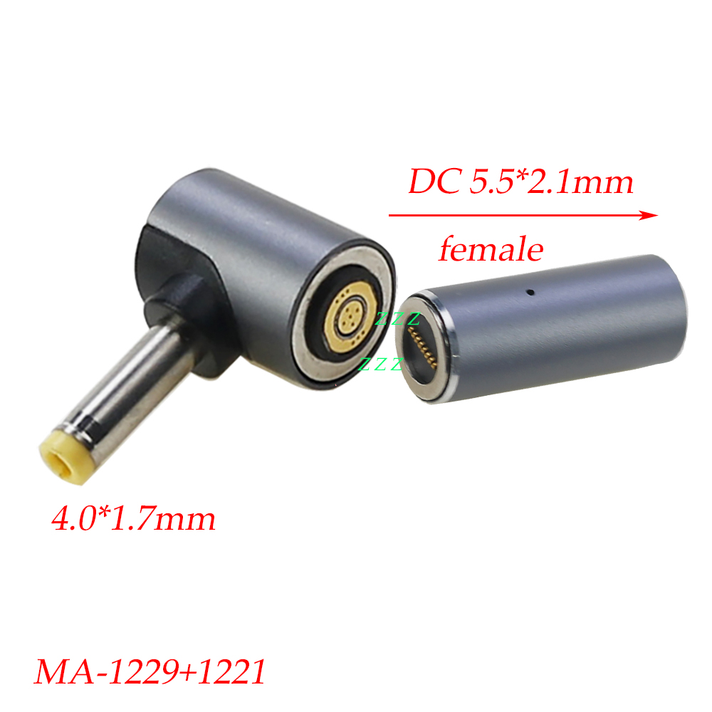 1set 8P Magnetic Fast Charging adapter 100W DC 5.5x2.1mm Female to 8Pin Round Connector to DC Plug Laptop Power Supply Charger: Ivory