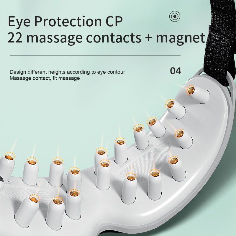 MZ Vibration Eye Massager Electric Bluetooth Eye Care Fatigue Relieve Vibration Compres Massage Glasses Foldable