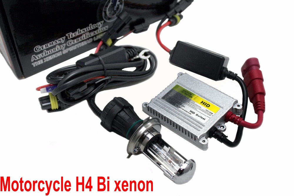 Moottoripyörä xenon  h4 pistorasia korkea hämärä hid 12v 35w ohut liitäntälaite bi xenon kit 4300k 5000k 6000k 8000k 10000k