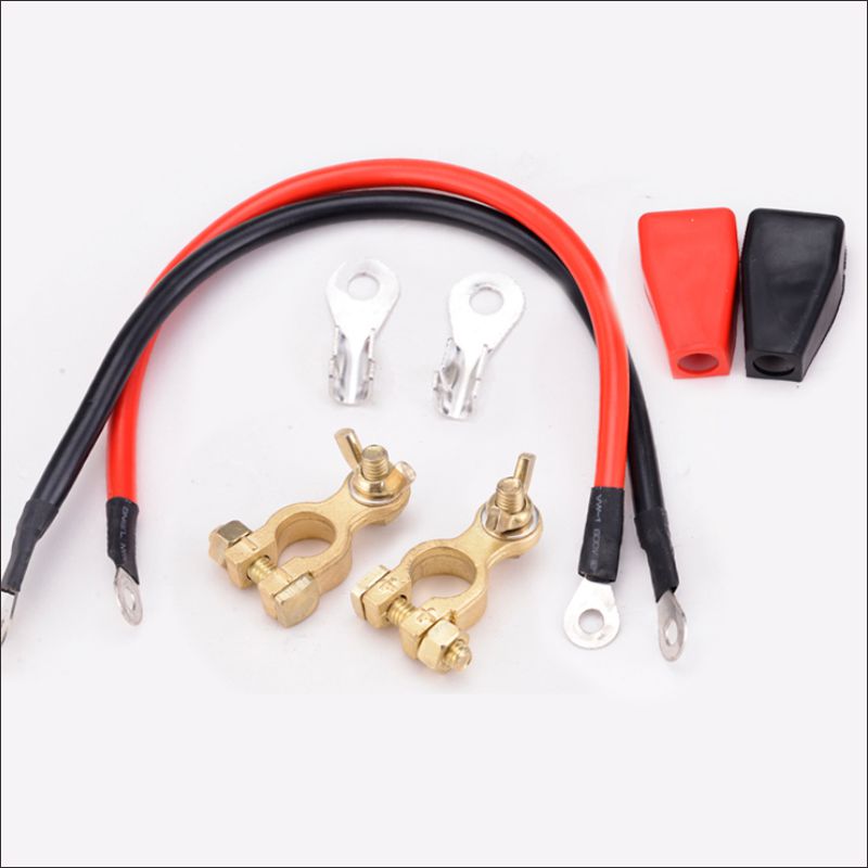 Thickened brass Automotive Battery Pile Head Battery adapter clip Connection terminal PVC sheath battery cable