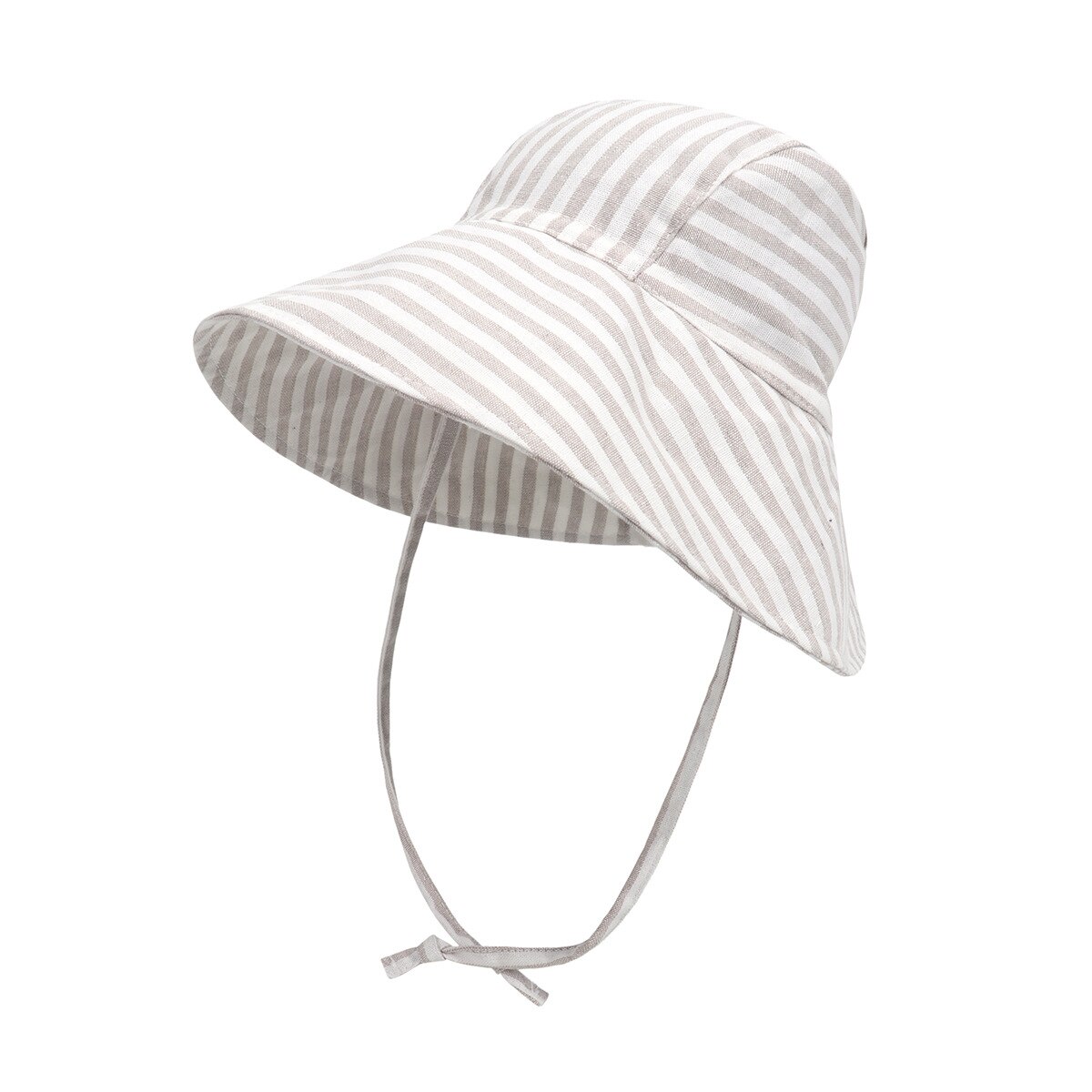 2022 New Children&#39;s Sun Hat Baby Girls and Boys Outdoor Big Brim Bucket Hats Breathable Quick-drying Uv Sun Protection Hat Kids: white-stripe / S