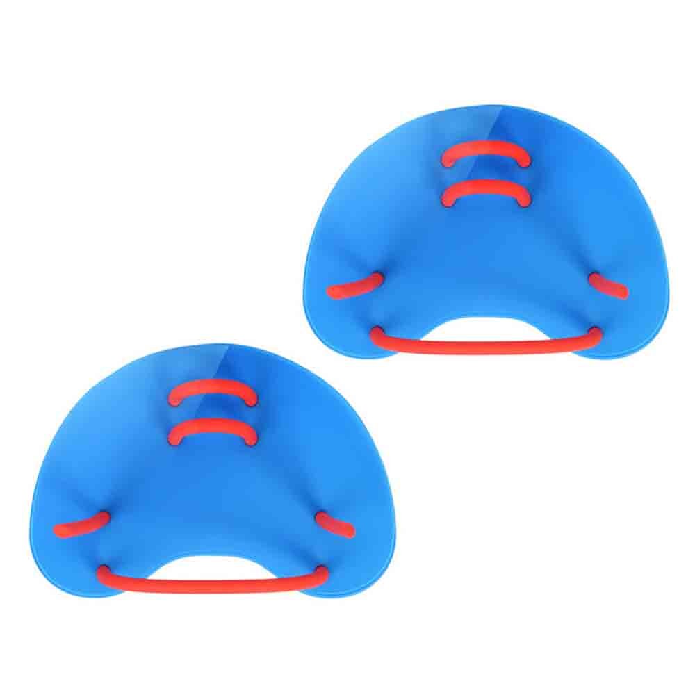 Zwemmen Hand Peddels Vinnen Verstelbare Swim Training Water Sport voor Volwassenen/Kinderen Zwemvliezen Handschoenen duiken gereedschap: blue