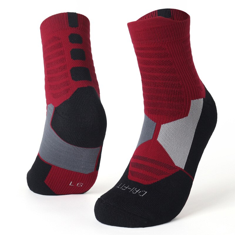 neue neue Unisex Radfahren Socken Männer Outdoor-Mount Sport Abgrifffeste Bike Schuhe Für Rennrad Socken Lauf Basketball: red grey