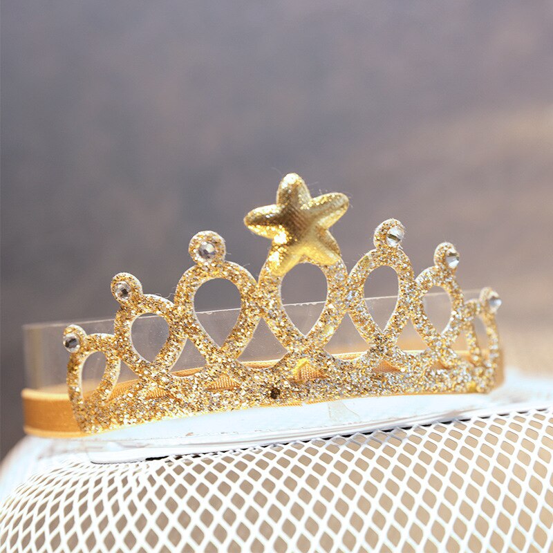 Glittering Kroon Hoofdband Meisjes Haarband Hoofd Wrape Haaraccessoires Prinses Tiara Hoofdband Kids Hoofddeksels