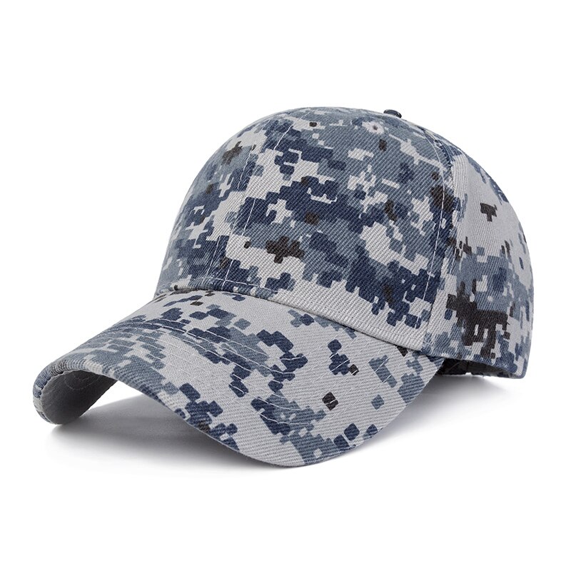 Evrfelan Neue Einstellbar Camouflage Baseball Cap Männer Frauen Casual Snapback Kappe Hut Im Freien Sport Hut Unisex knochen: blue3