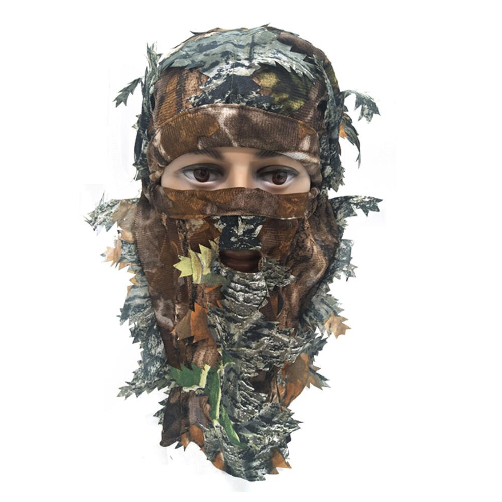 Tarnung Gesicht Maske 3D Blatt Stereo Jagd Maske Hut Camo Gesicht Maske Sturmhaube Wald voll Gesicht Maske Ghillie Anzüge