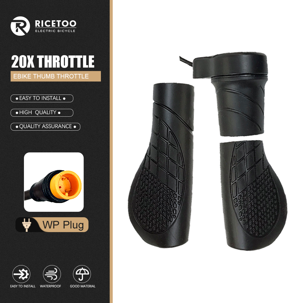 WUXING 20X76X Electric Bicycle Half Twist Throttle 3pin SM Waterproof Plug Connector Electric Scooter: light green
