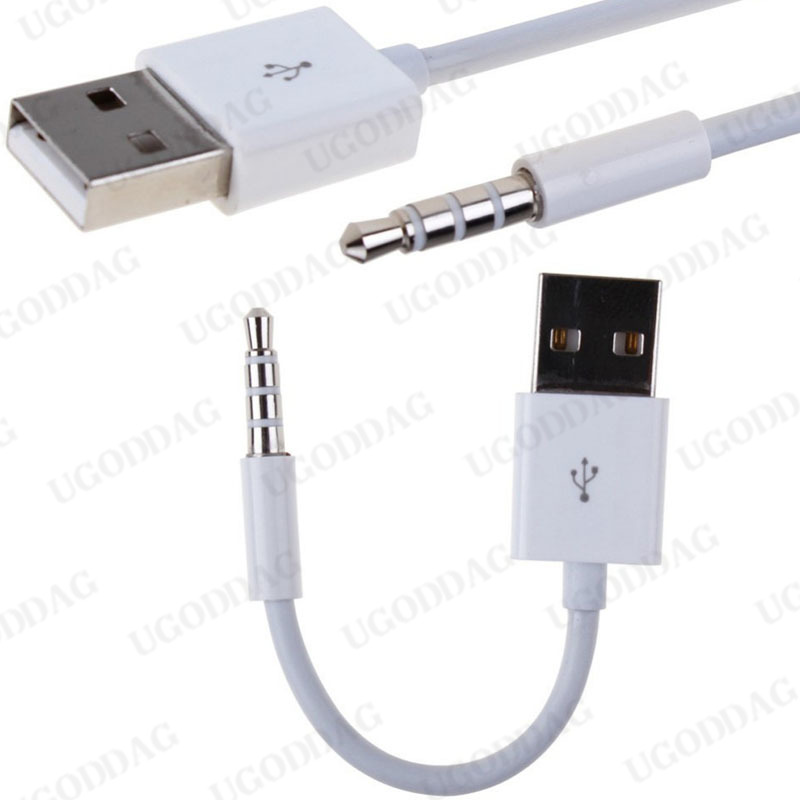 Câble adaptateur audio Jack vers USB 3.5, convertisseur de câble AUX mâle vers mâle, transfert pour Apple urgent Shuffle 3rd, 4th, 5th, 6th, 2.0mm
