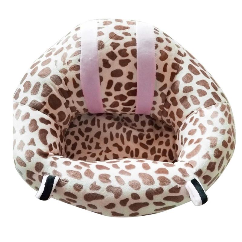 Sofá Infantil Portátil UKCOCO De Felpa Rosa – Asiento Para Bebés, Antideslizante, 45x35x18 Cm