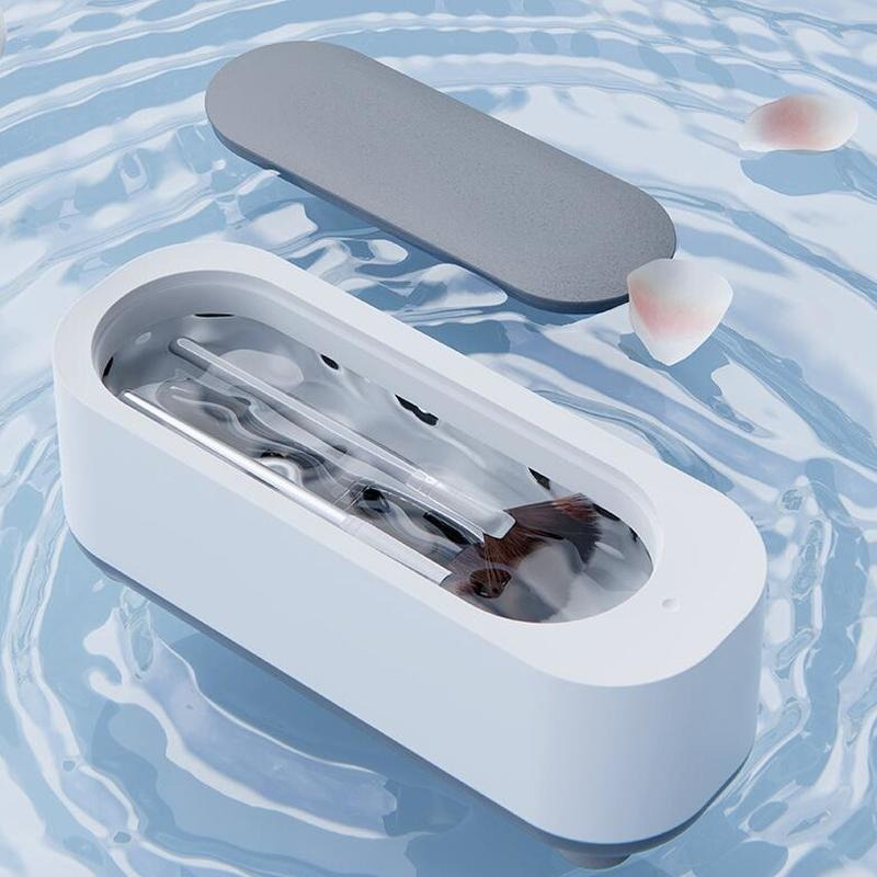 Máquina de limpieza por ultrasonidos, limpiador de lavado por vibración de alta frecuencia de 45000Hz, joyería, gafas, reloj, anillo, limpiador de dentaduras postizas