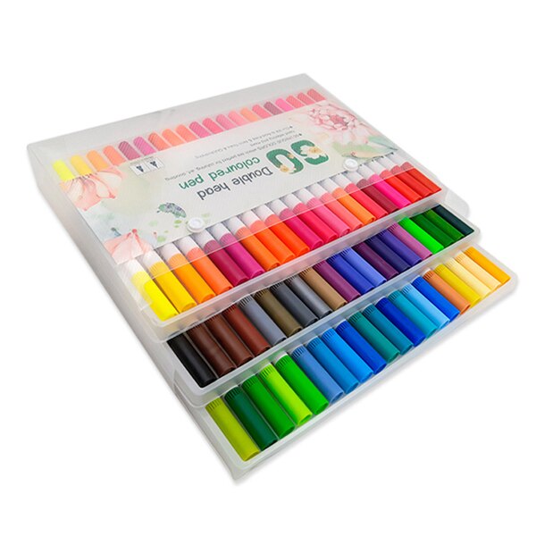 Rotuladores, juego de artículos de arte Manga, Rotuladores marcadores de dibujo, perfilador de letras finas de micrón, Dessin marcador de caligrafía, marcador: 60 colors