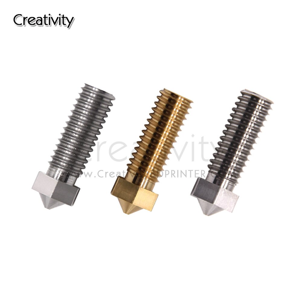 3D Printer Volcano Brass stainless steel Titanium Nozzles 0.4mm For 1.75mm Filament Extruder Nozzle Sidewinder X1&amp; Genius Nozzle