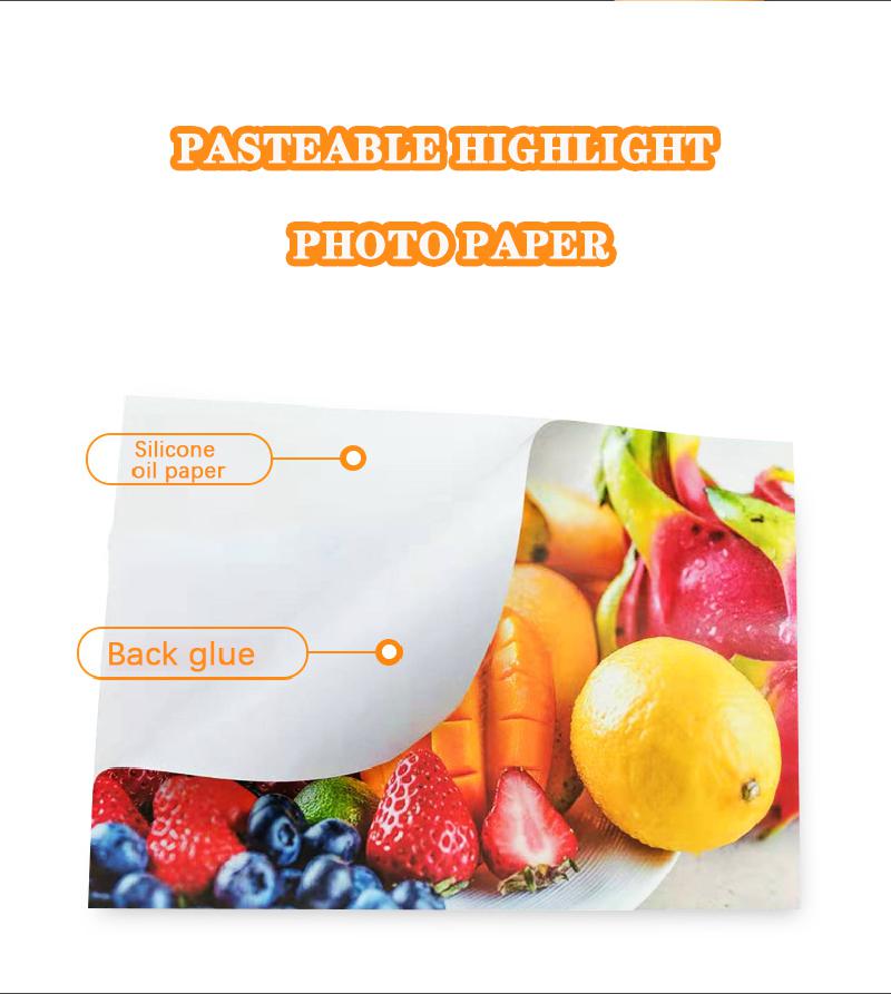 Papier Photo auto-adhésif à jet d&#39;encre, 135g/150g, format A3/a4/a5/a6, papier Photo autocollant pastèque étanche et brillant