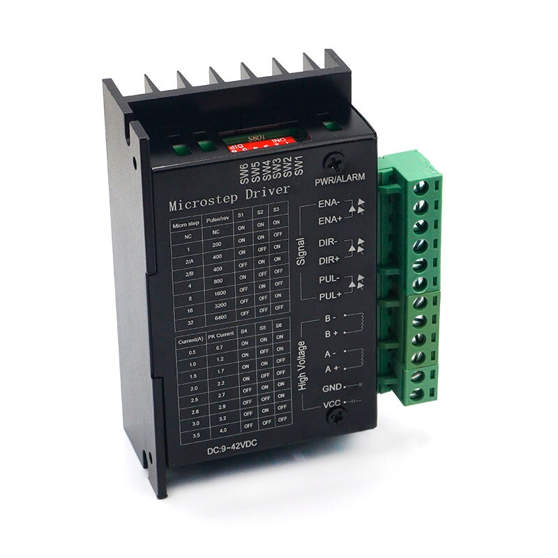 Controlador de Motor paso a paso TB6600 4A 9 ~ 42V TTL 32 Micro-paso CNC 1 eje 2 o 4 Fase de Stepper Moto 42, 57, 86