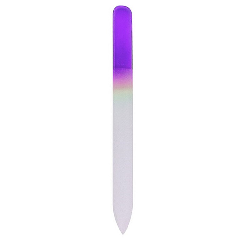 1pcs Nail File Buffing Durable Crystal Glass Nail Art Buffer Files Device Tool Sanding Block Manicure Pedicure: purple
