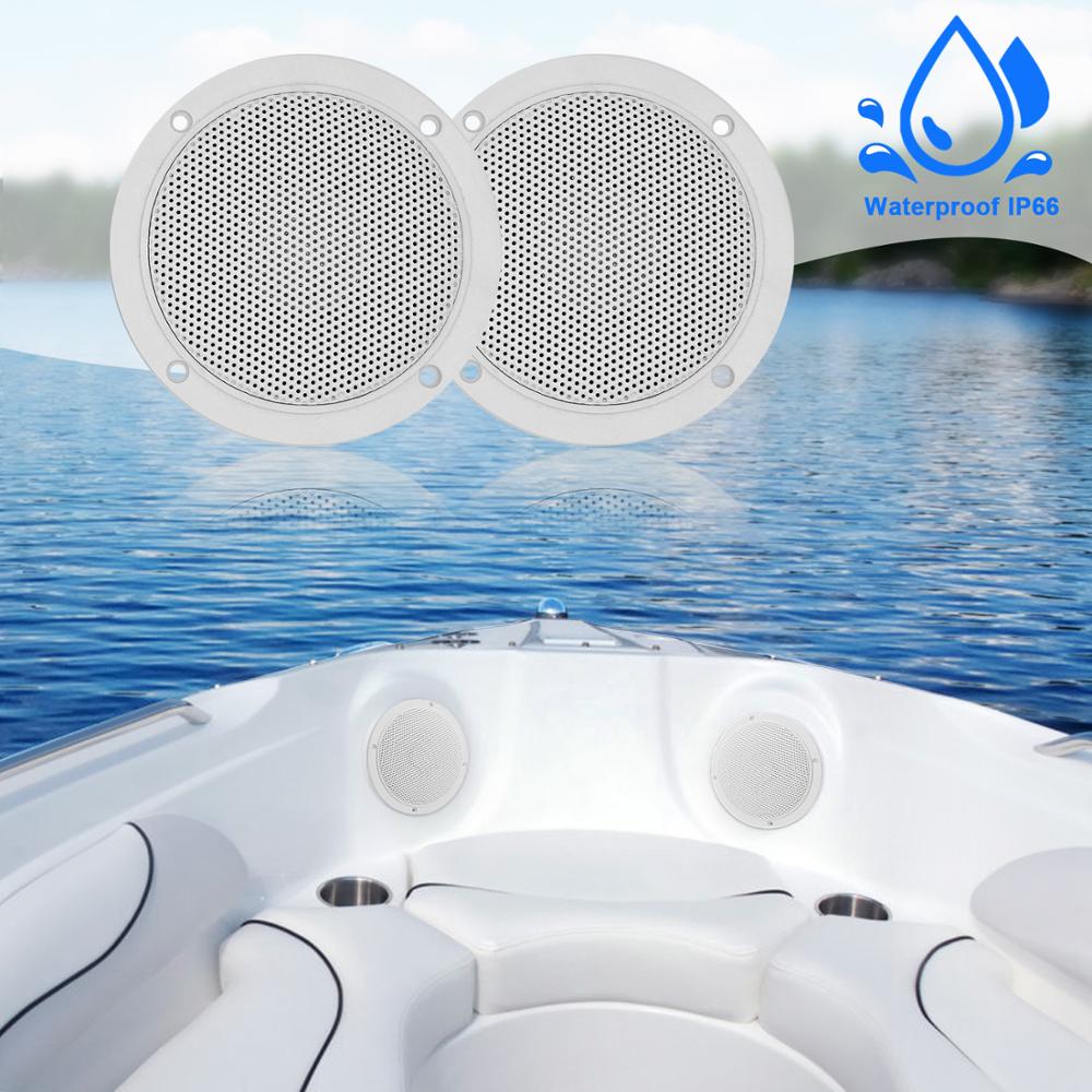 120W 4 inch Marine Waterproof Speakers Dual Full Range Stereo Motorcycle Outdoor Music Speakers For ATV UTV Boat SPA Golf Cart