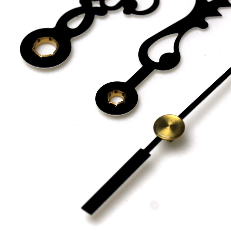 12888 jonge stad witte as wijzers zwarte klok wijzers 9301#  metalen aluminium kwarts klok accessoire diy klok kits