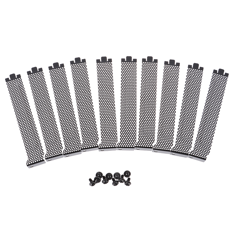 10 X Black Mesh Pci Chassis Slot Covers Beugel Met Schroeven Blanking Plaat