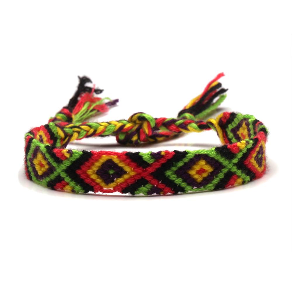 Boho Kleurrijke Borduurgaren Handwoven Mode Vriendschap Armband Vrouwen Meisje Chic Zomer Surfer Vervaardigd Sieraden: 6