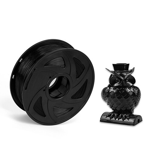 Twotrees 3d filament pla 1.75mm multi-farver 1kg plastic spoler nøjagtighed  +/-0.02mm vakuum emballage til 3d printer forbrugsstoffer: Pla 1kg sort