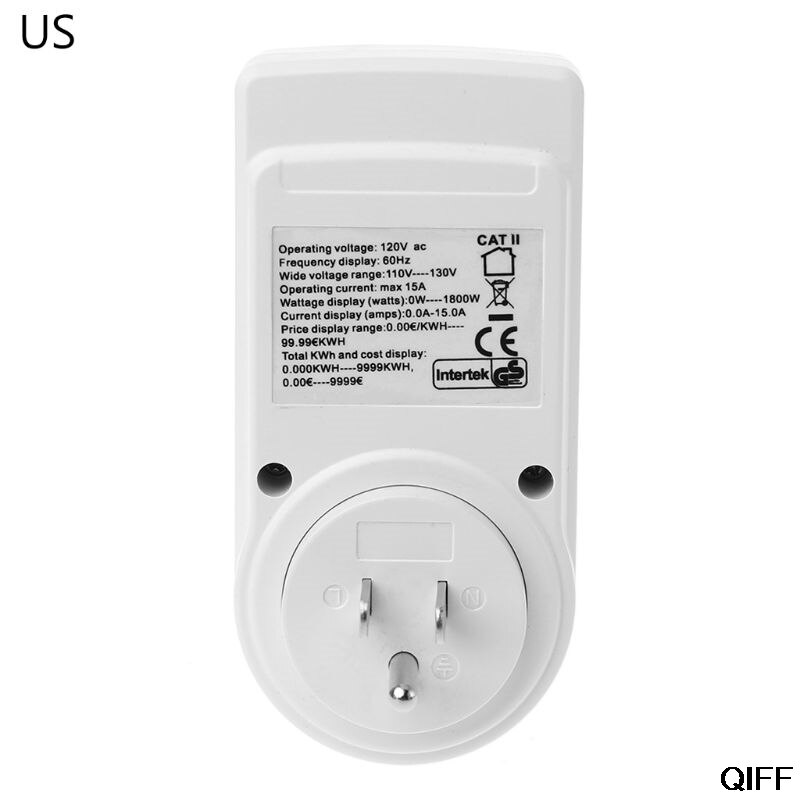 Power meter socket eu / os / uk plug aktuelle spænding watt el-omkostninger monitor power analysator juni 25