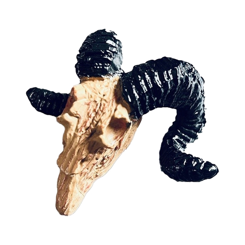 Ornements de paysage d'aquarium miniatures en forme de crâne, faux animaux aquatiques, poisson, animal précieux, fournitures d'embellissement de bricolage: MARRON