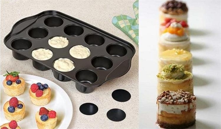 12 kopjes ronde cheesecake taartvorm mini antiaanbakvorm verwijderbare bodem muffin cupcakevorm doe-het-zelf bakgereedschap