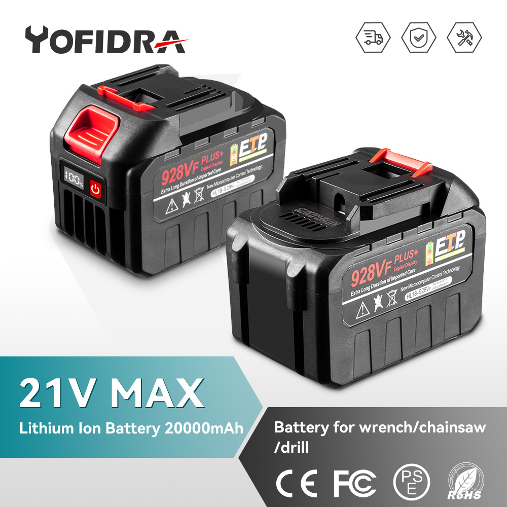 20V 928VF 388VF Plus Akku 30000mAh 20000mAh Mit LED Power Display Für Makita 18V Power werkzeug Batterie EU Stecker