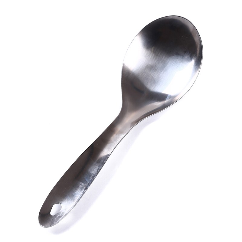 Cuchara de servicio de sopa de arroz grande de acero inoxidable duradero de , sartén antiadherente, herramienta de cocina, vajilla de cocina, cucharas