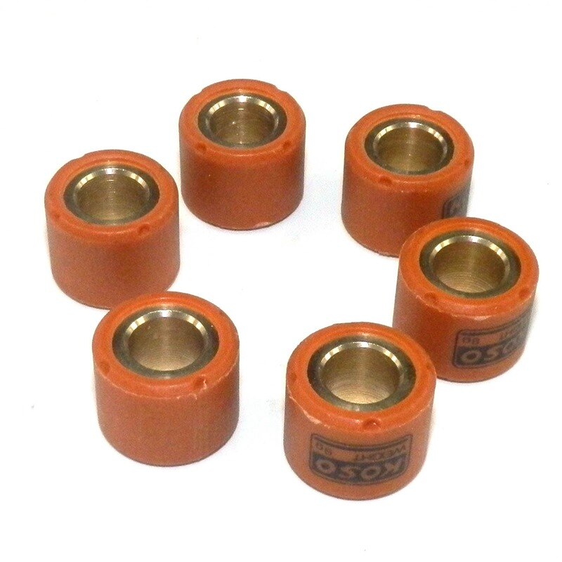 Paquete de 6 uds. De pesos para rodillos, variador de rendimiento, 16mm x 13mm, 5g, 6g, 7g, 8g, 9g, 10g, para 139QMB, 50cc, GY6, piezas de motocicleta, 16X13