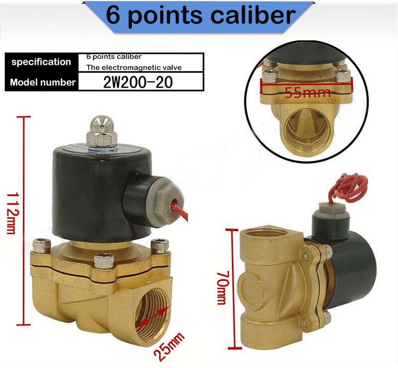 Normally closed solenoid valve 1/4",3/8",1/2",3/4",AC220V,DC12V/24V Electric Solenoid Valve Pneumatic Valve for Water Oil Air NC