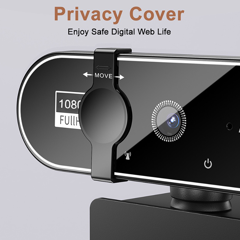 Webcam 1080p full hd com microfone, webcam usb para gravação de vídeo em pc e laptop 4k foco automático.