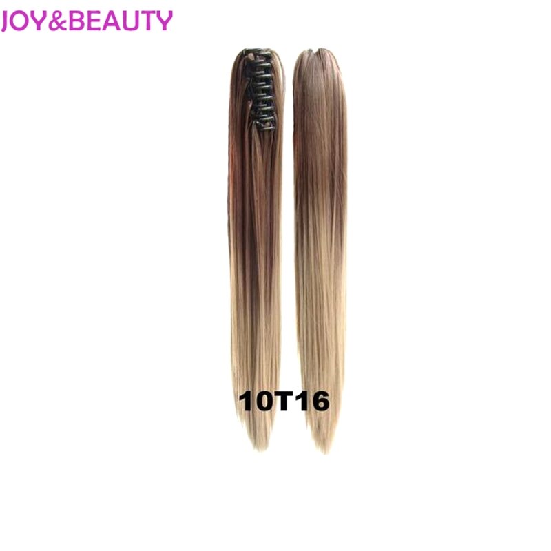 Vreugde & Beauty Haar Lang Steil Haar Paardenstaart Synthetische Clip Op Haar Ombretwo Tone Paardenstaart 24Inch Hoge Temperatuur Fiber