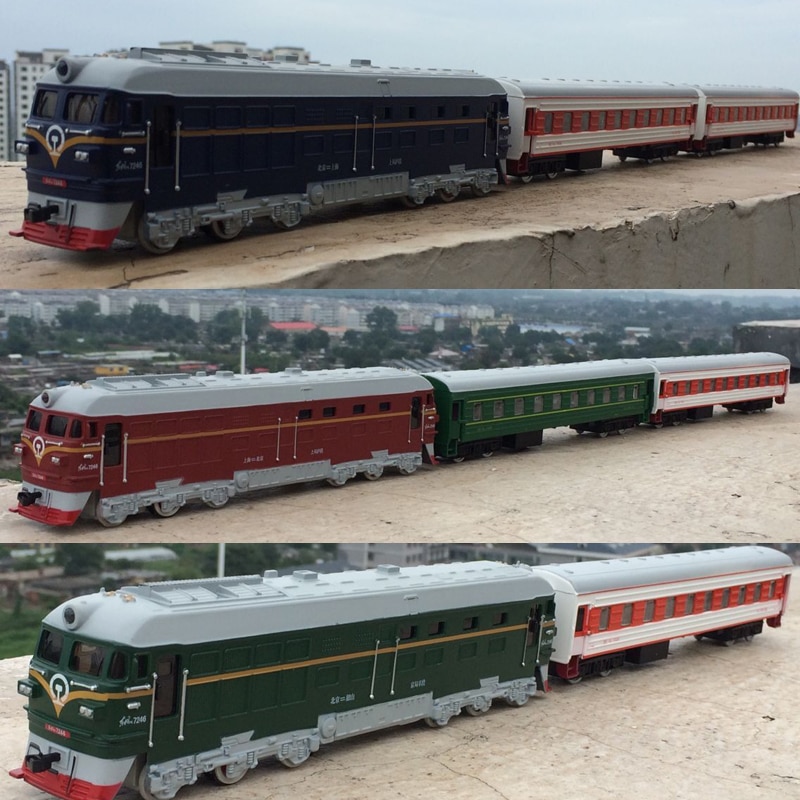 High simulation train model.1:87 scale alloy pull back Double train, passenger compartment,metal toy cars