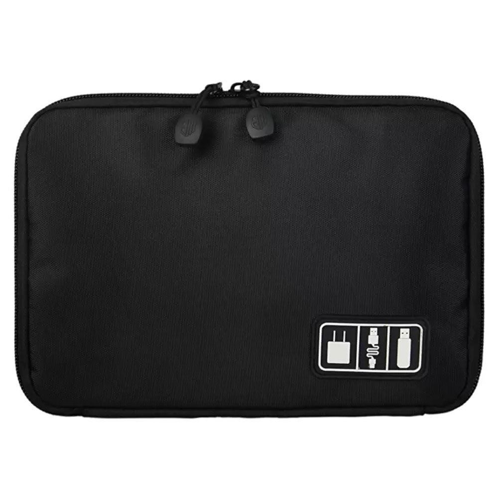 Ascromy reis-elektronica organizer tas voor oordopjes, oplader, kabelopwinder, flashdrive, harde schijf, sd-kaart, powerbank: Default Title