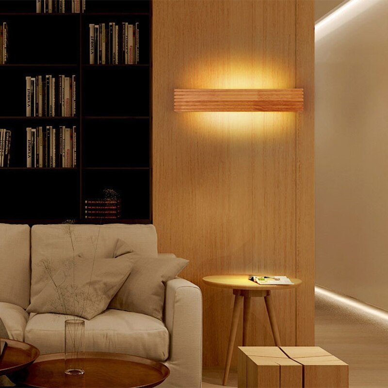 Nordisk soverom nattbord tre vegglampe 12w foajeus studie bakgrunnslampe bad speilbelysning alle vegger sconce bra