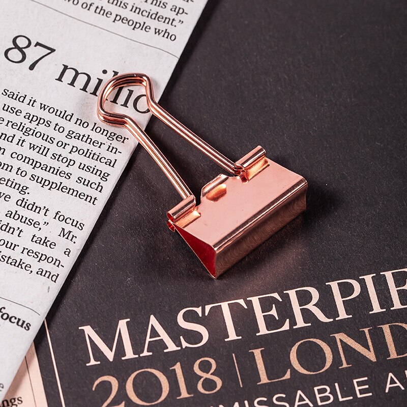 Rose gold office combination paper clip wallet combination desktop gadget metal