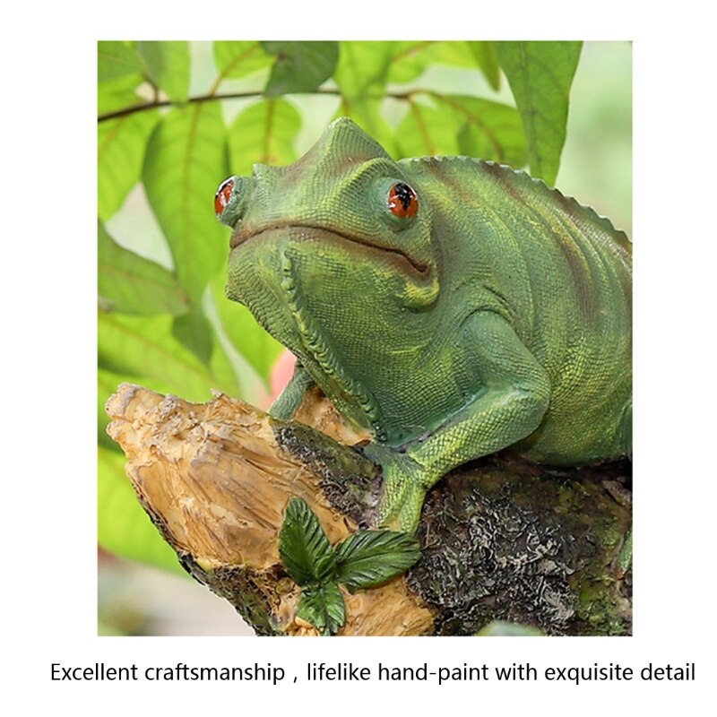 Resin Dragon Statue Wall Mounted Lizard DIY Outdoor Garden Tree Sculpture Decor