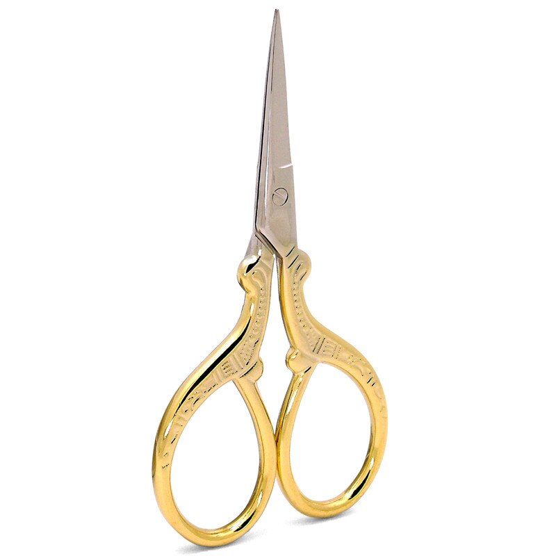 Stainless Steel Sewing Scissors Sharp Needlework Scissors DIY Sewing Tool Pink Zig Zag Fabric Scissors: Gold