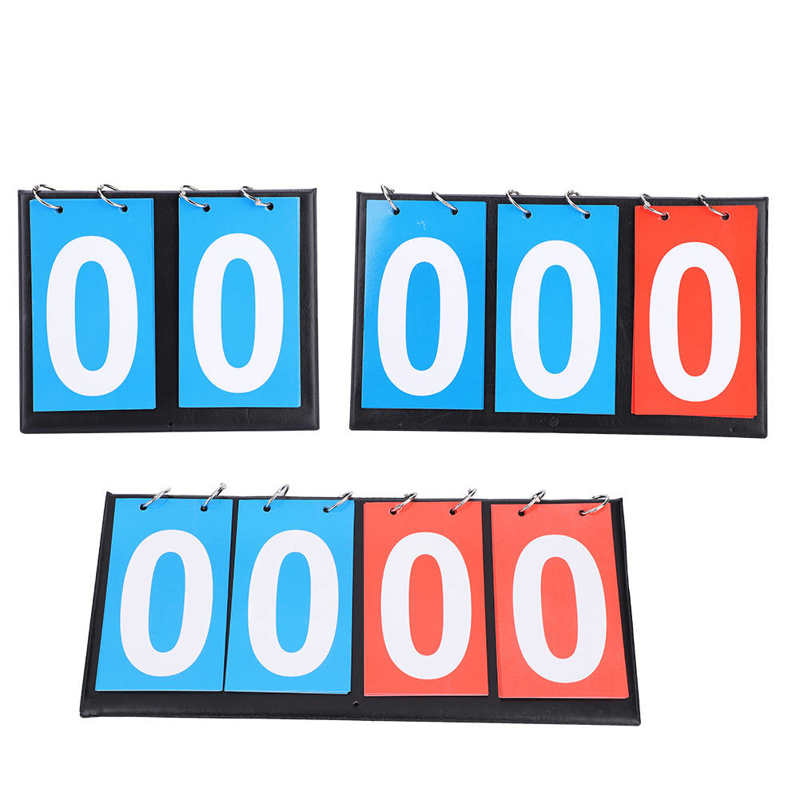 2/3/4 Digit Draagbare Flip Sport Scorebord Score Teller Voor Tafeltennis Basketbal