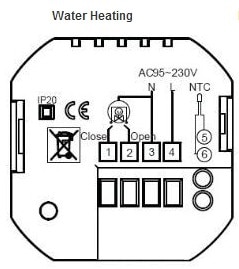 Berøringsskærm farverig programmerbar modbus termostat til vandopvarmning (med modbus  rs485- funktion)