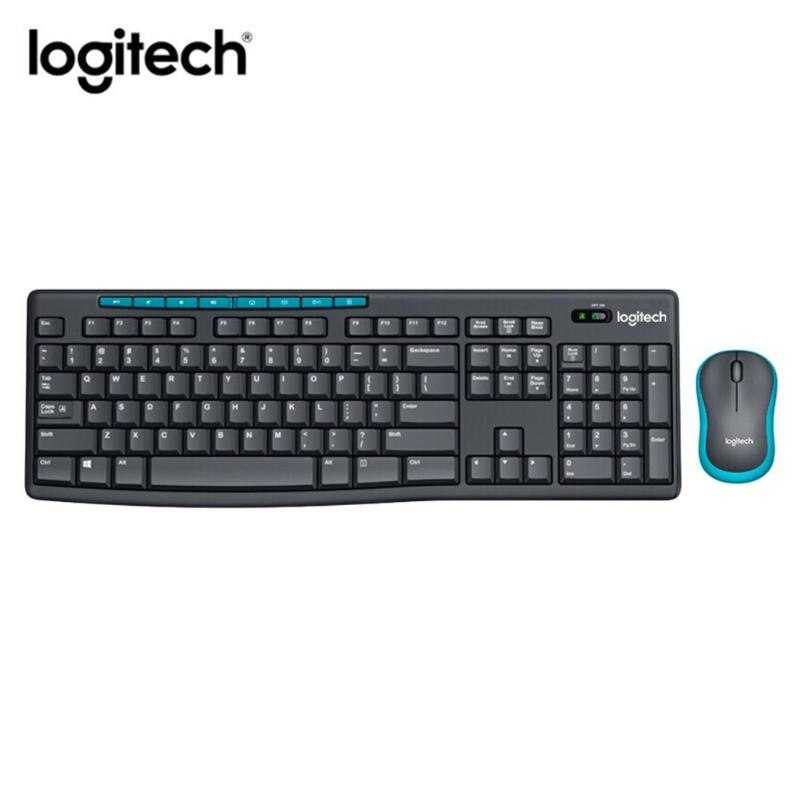 Logitech MK275 USB Wireless Keyboard 1000 DPI Optical Ergonomic Mouse Combo Computer Peripheral Accessories