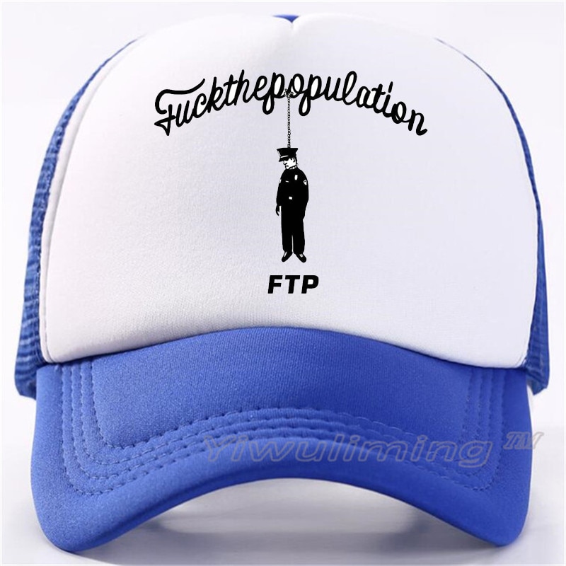 Kesä rekkamies lippalakit ftp viileä kesä musta aikuisten viileä baseball mesh net trucker caps hattu miehille säädettävä