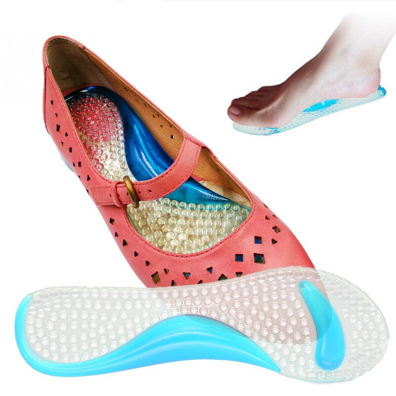 1Pair Women High Heel Arch Support Orthopedic Insoles Anti-slip Massaging Metatarsal Cushion Pad Shoes Accessories