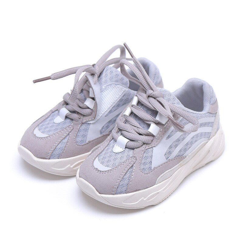 Spring Boys Girls Lace-Up Reflective Sneakers for Baby Toddlers Kids wz Additional Velcro Children Trainers Running Shoes