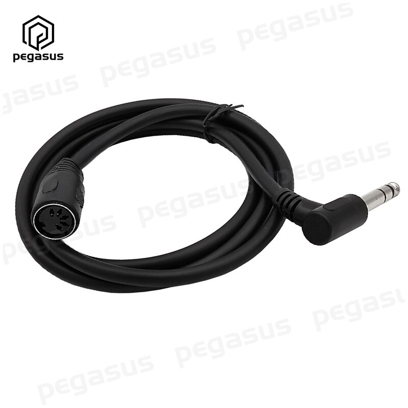 6.35Mm Stereo 1/4 "Jack Plug Naar 5 Pin Midi Din Vrouwelijke Socket Audio Adapter Kabel 1.5M