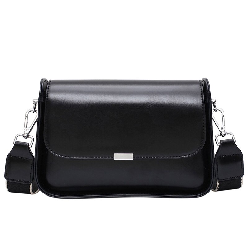 Schoudertas dames eenvoudige diagonale tas werkende dame dagelijkse tas vierkante jeugd boodschappentas pu leer groen: Zwart