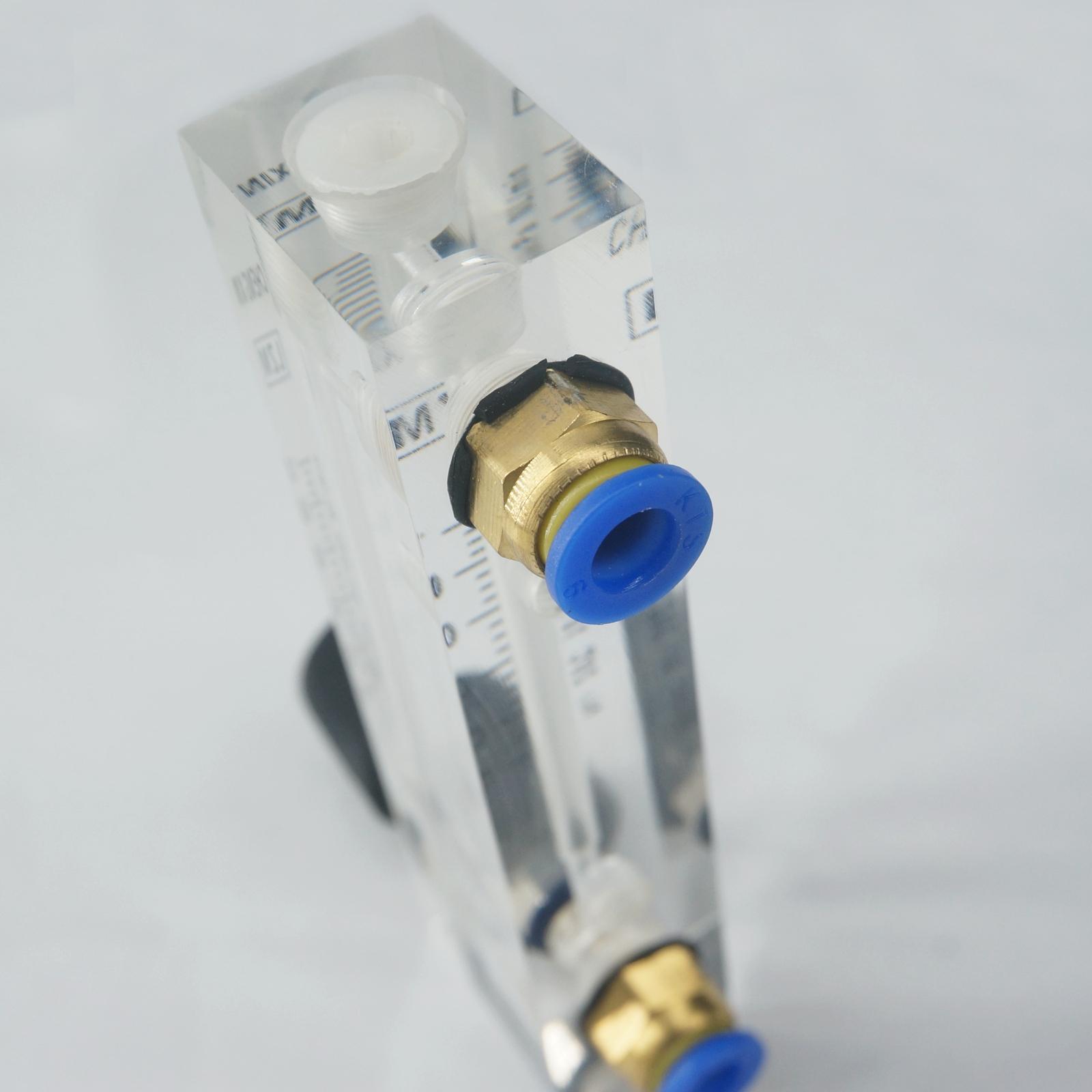 0.1-1L/min LZM-6T N2 Nitrogen Acrylic Panel Flowmeter Rotameter With Control Valve Push In 6mm Tube