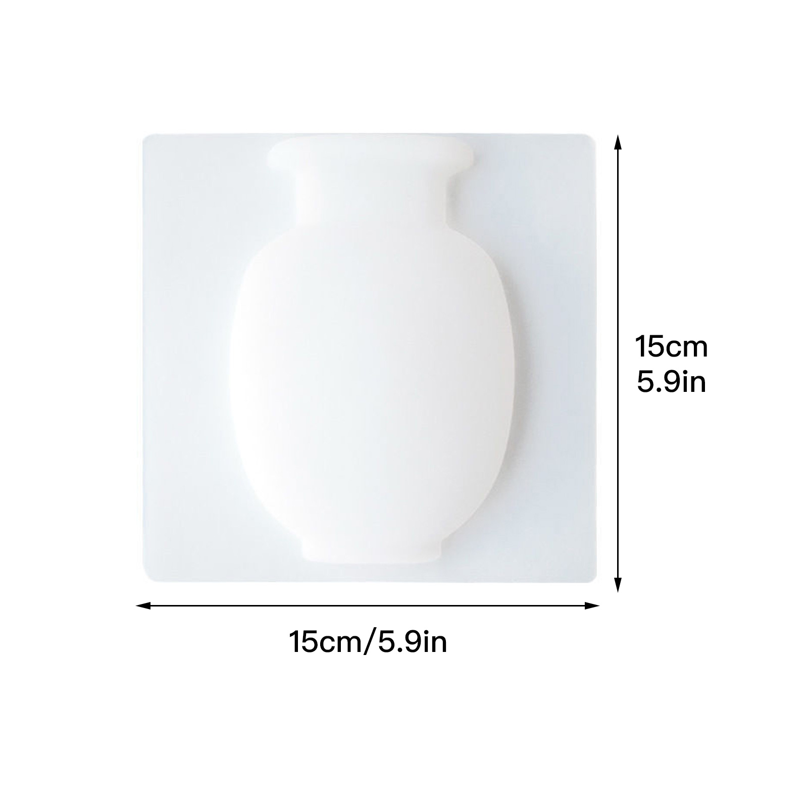 Wall Hanging Flower Vase Flower Arrangement Flower Pot Suction Cup Vases Sticker Seamless Pot Living Room Decoration Home Decor: white