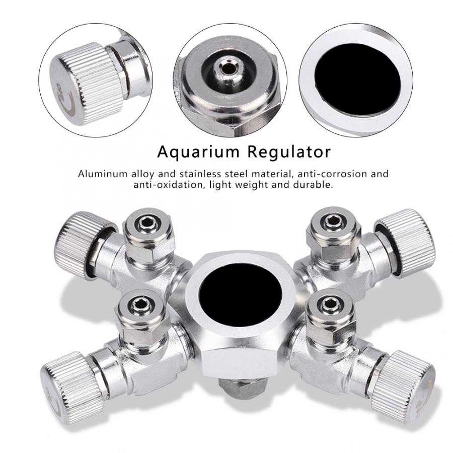 CO2 Control Multi Ways Distributor Aquarium Regulator CO2 Splitter Valve Fish Tank Aquarium CO2 Regulator